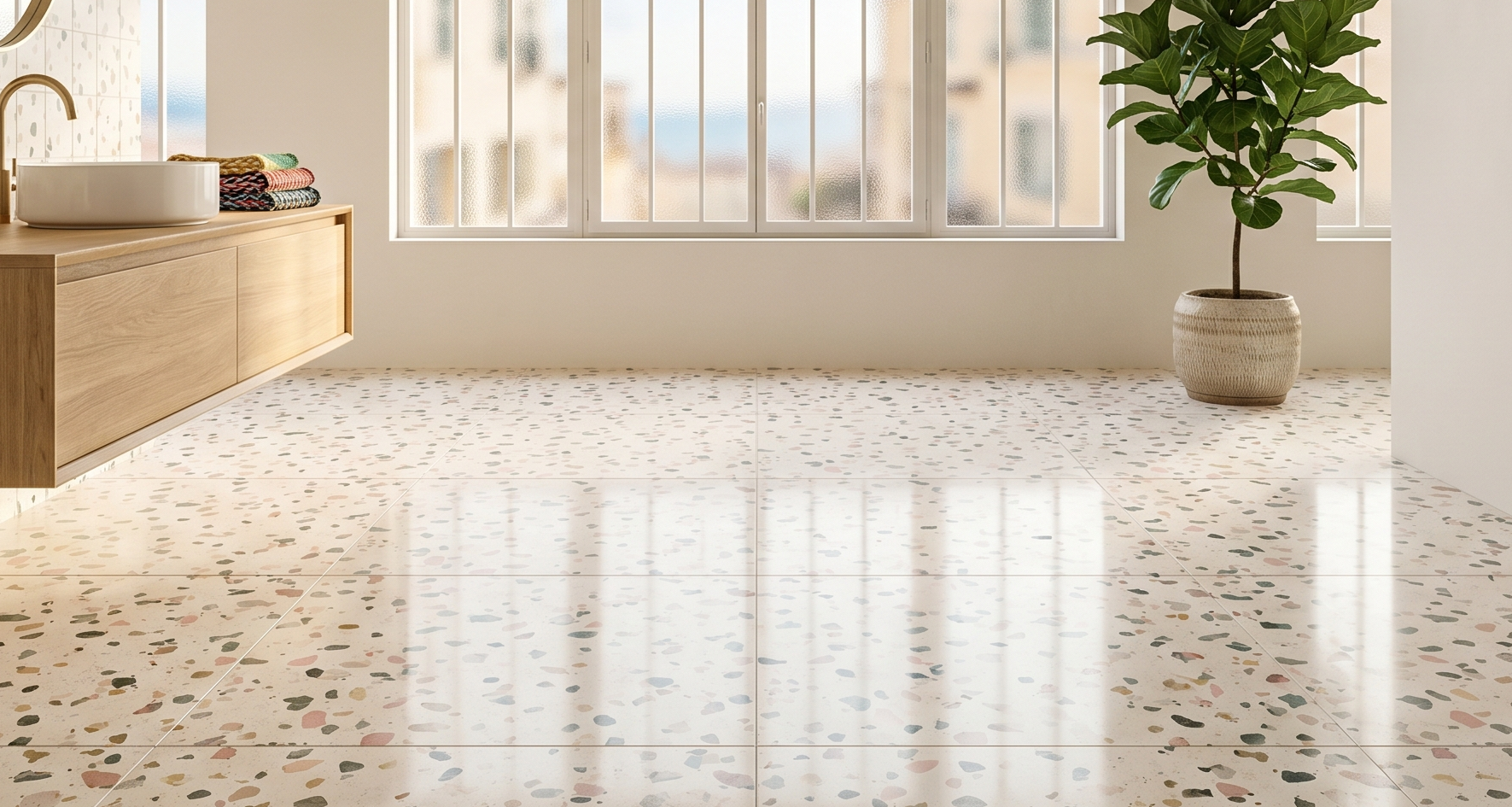 Carrelage effet terrazzo