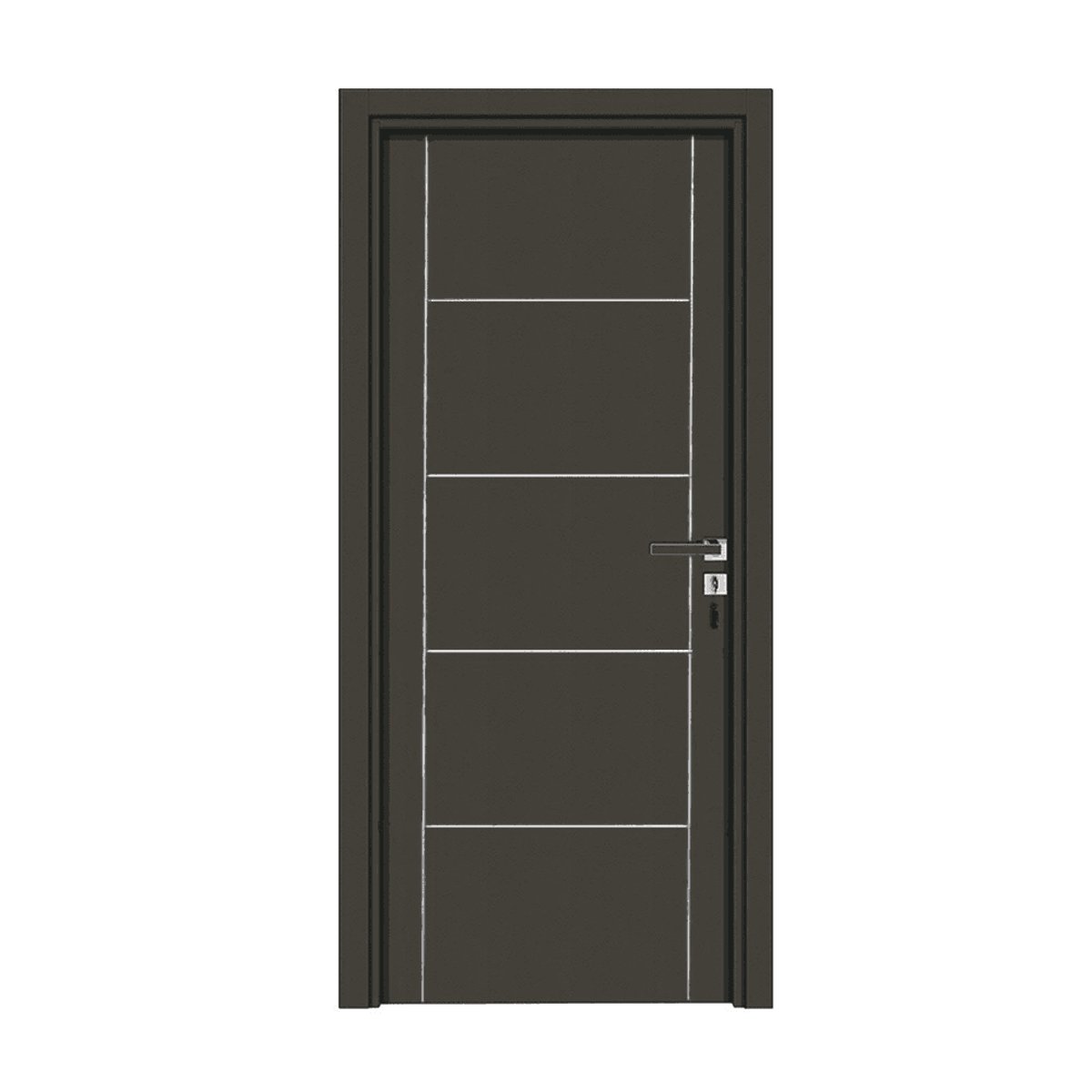 Bloc-porte Casoar 83 cm aspect cuir basalte