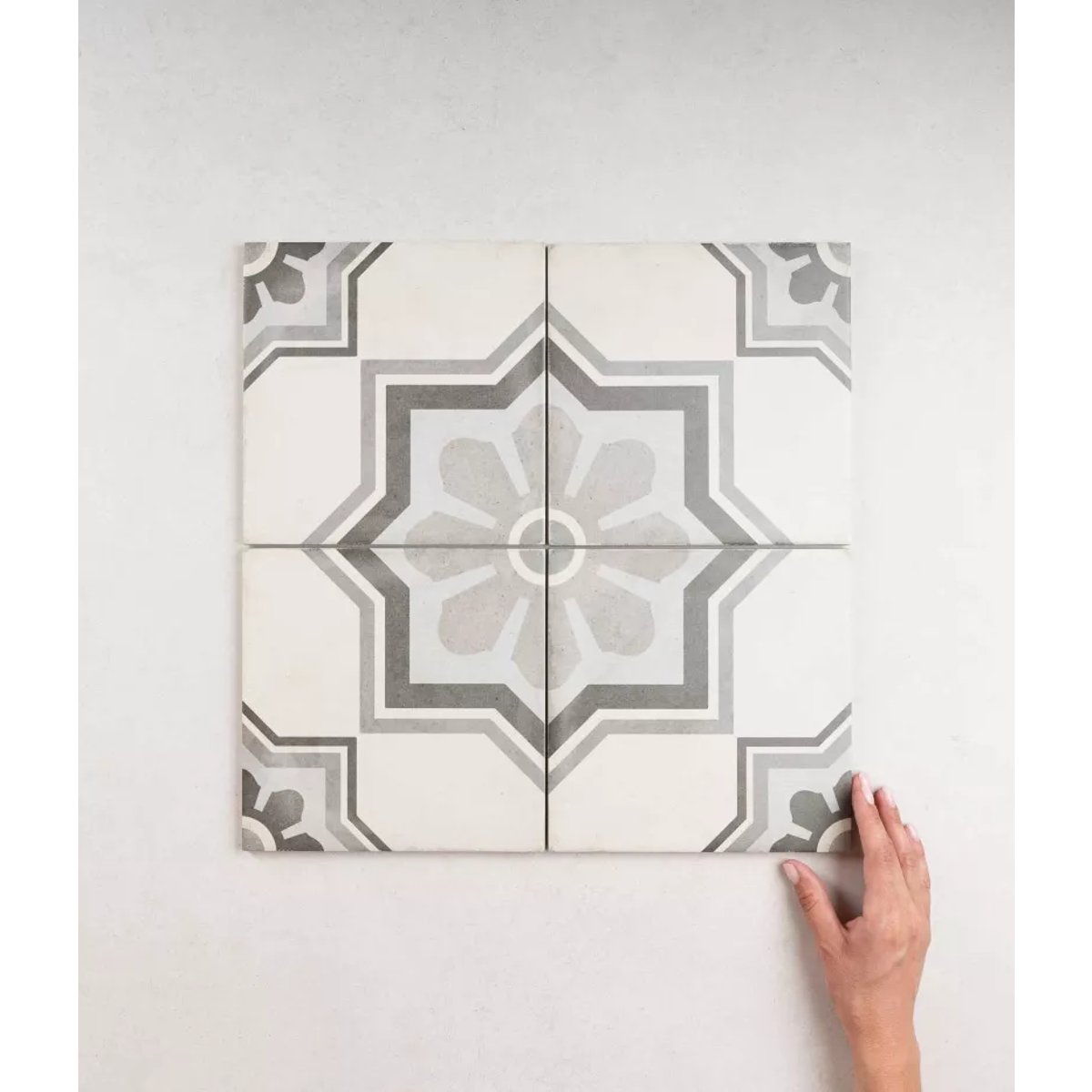 Carrelage Carreaux de Ciment ART NOUVEAU DECOR 20x20 Capitol Grey