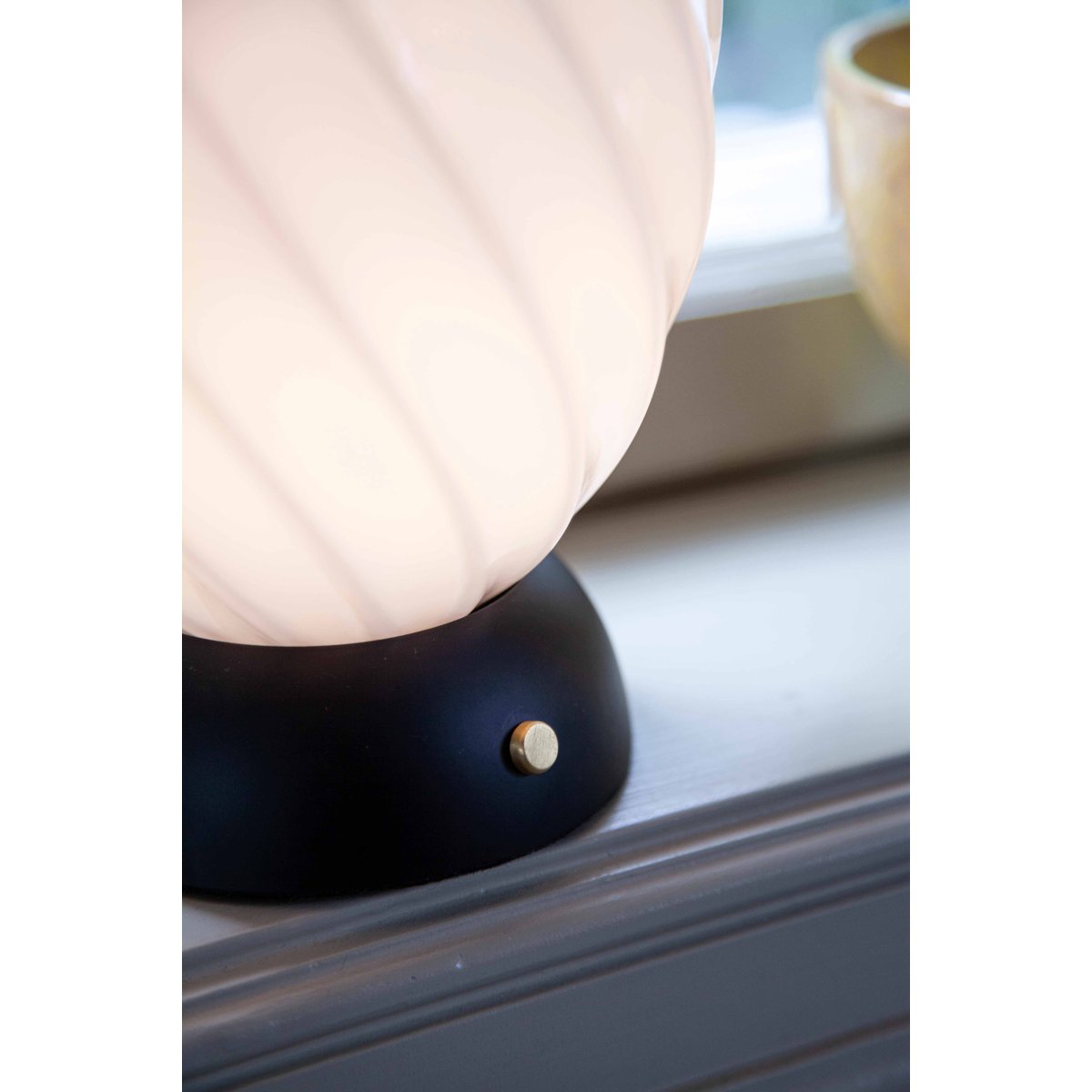 Lampe à poser Twist Oval 1 x G9 – Opale / pied noir