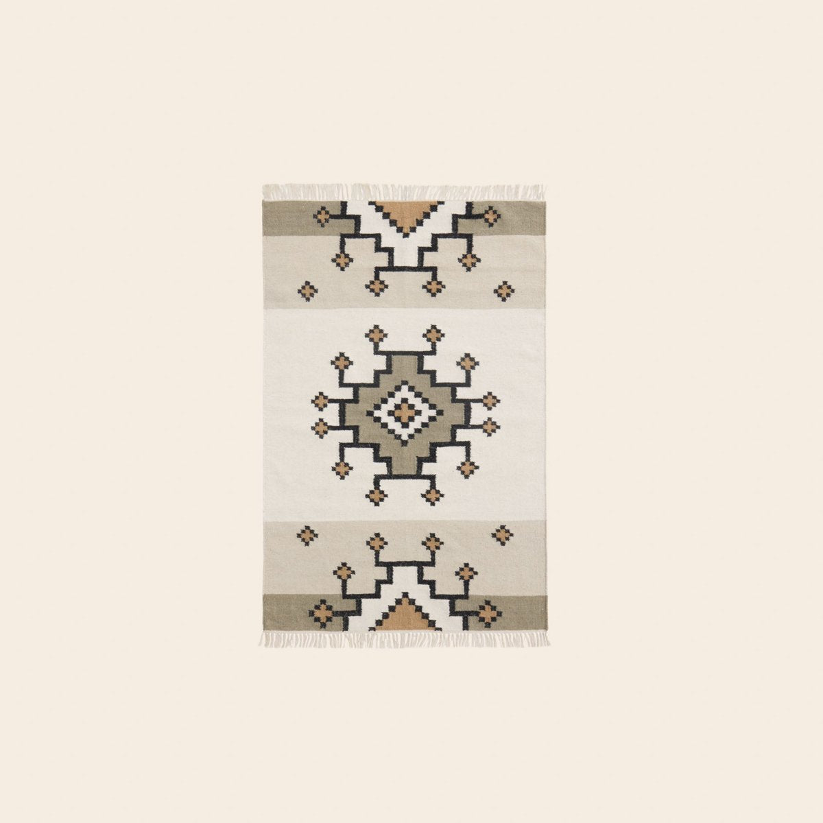 Tapis de sol BOUEKRI naturel et taupe