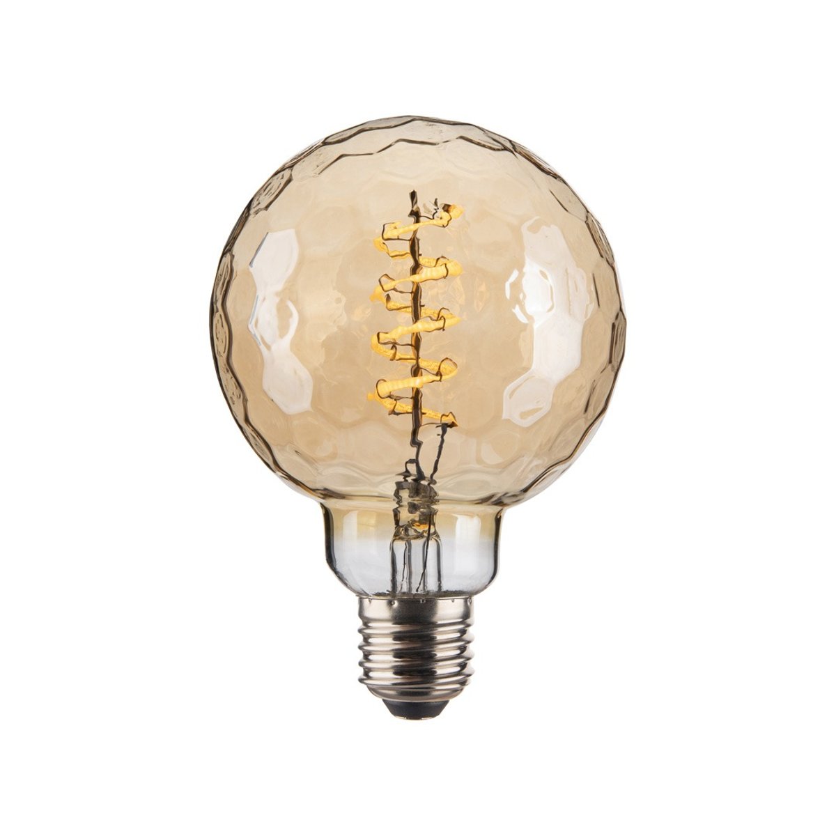 Ampoule Colors Geo Ø95 mm, variateur 3 niveaux à mémoire – Ambre