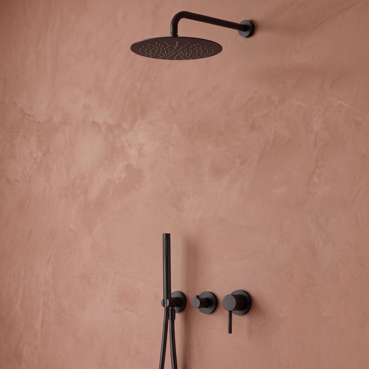 Colonne de douche encastrée noir mate