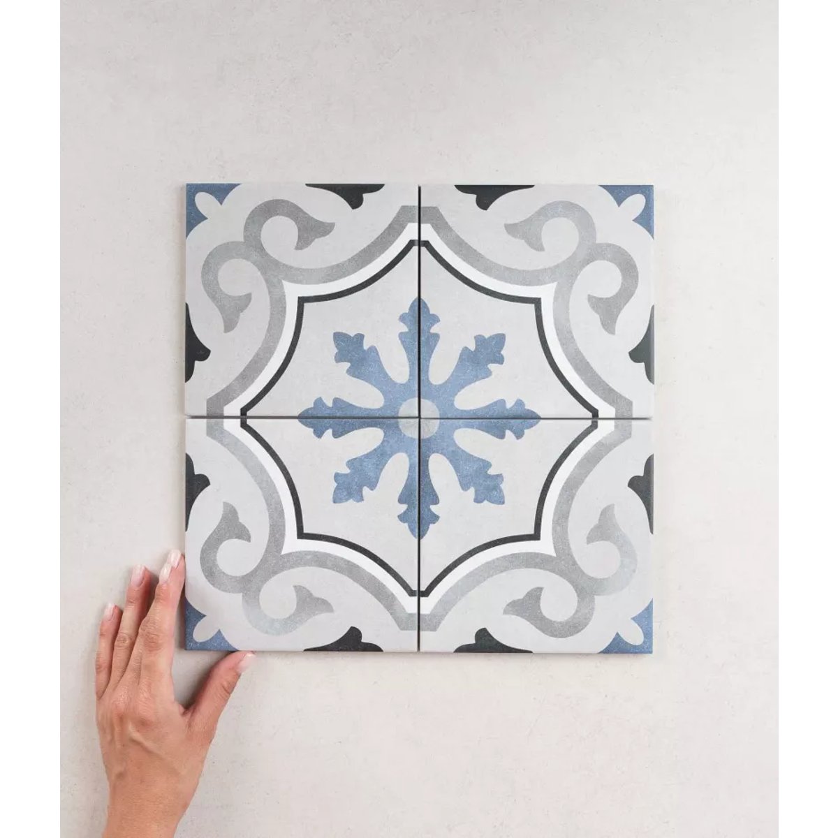 Carrelage Carreaux de Ciment FLEUR 15x15 Antoinette