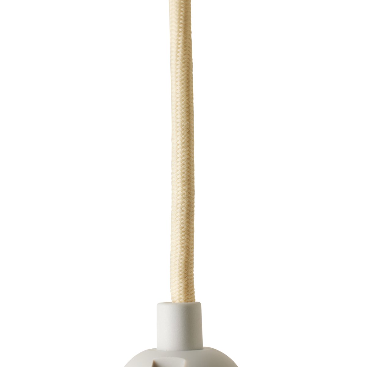 Kit douille Basic, câble textile 2 m – Crème