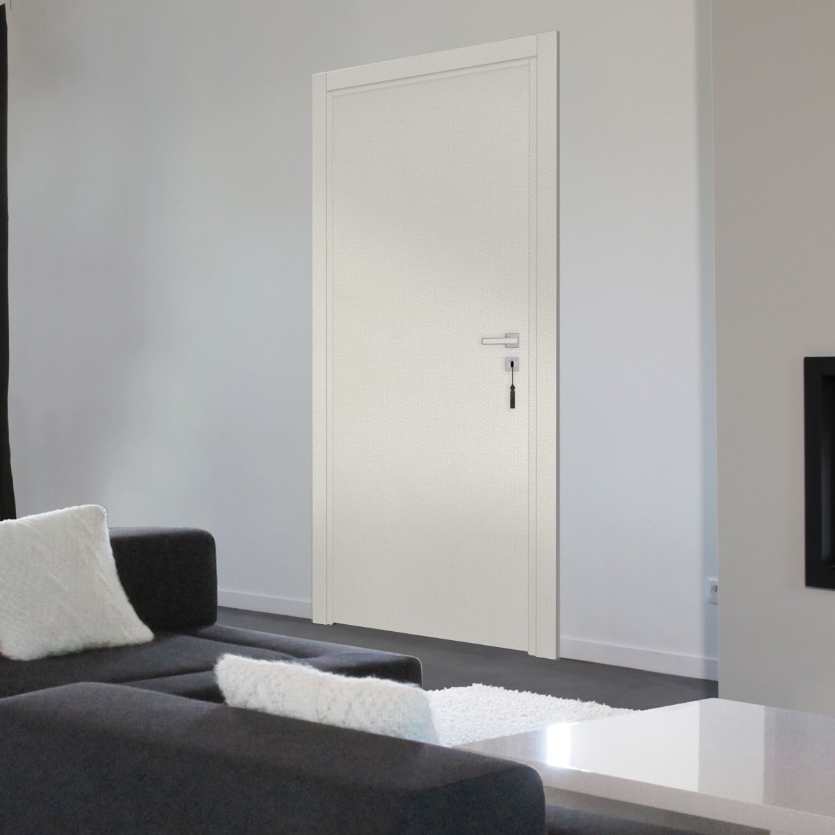 Bloc-porte Miro - Textile perle