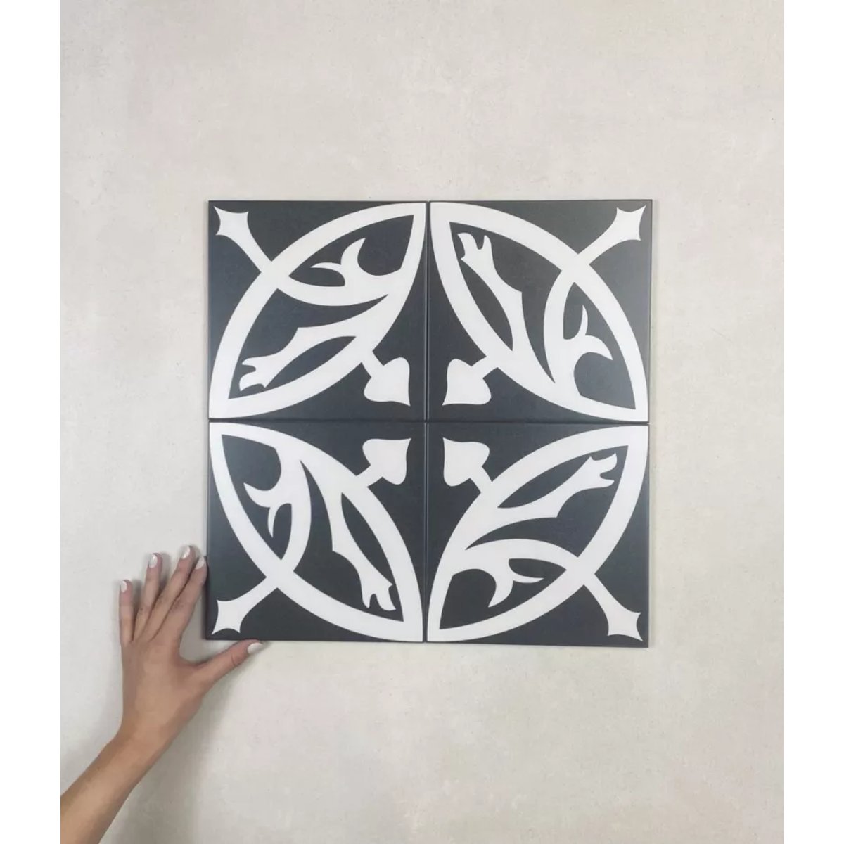 Carrelage Carreaux de Ciment LA MADELEINE 20x20 Zelie Noir