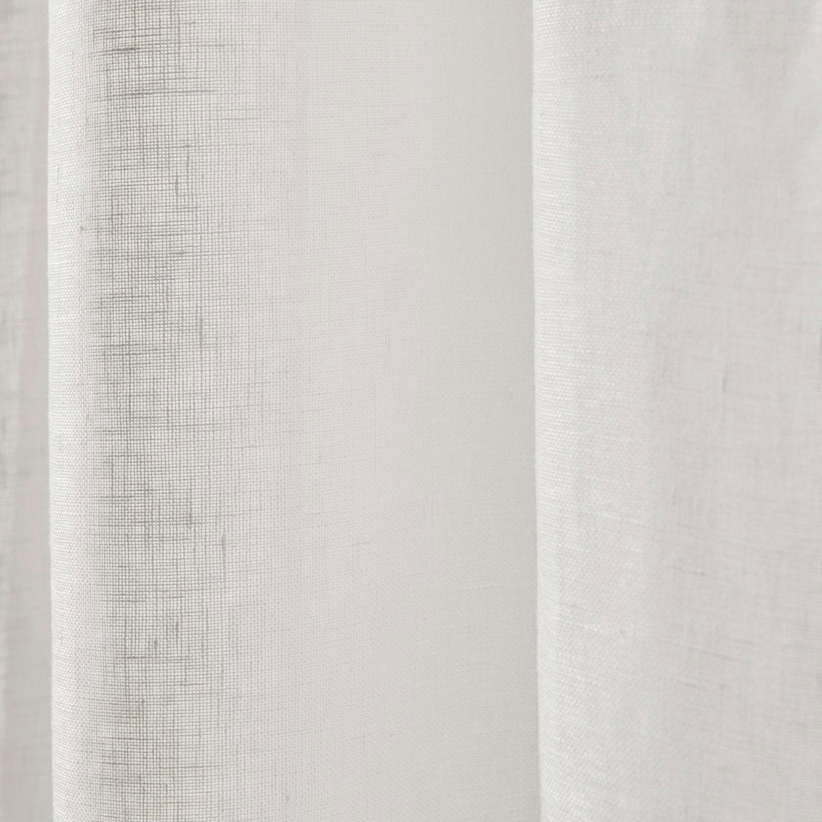 Voilage panneau SHADOW blanc pur et bourdon ivoire