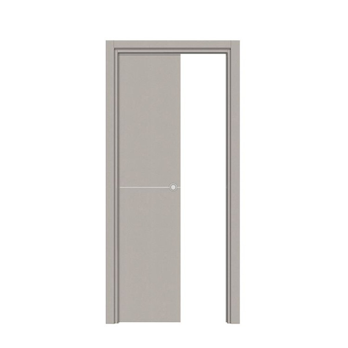 Porte coulissante galandage Riva - Cuir argile