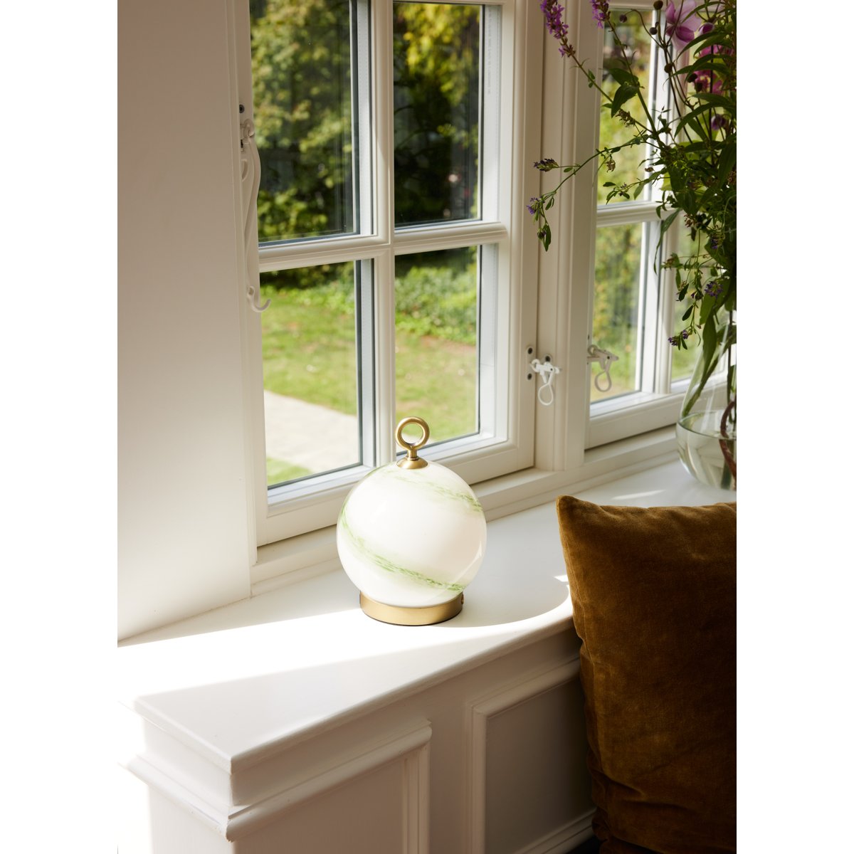Lampe à poser nomade Stockholm Ø15 – Marbre vert