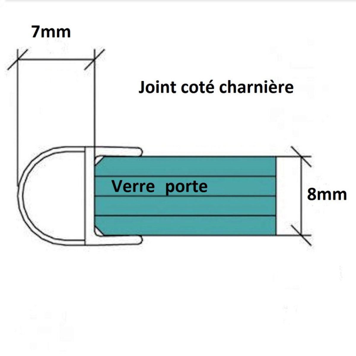 Portes de douche doubles en verre trempé 8mm sur mesure SALOON - Chromé