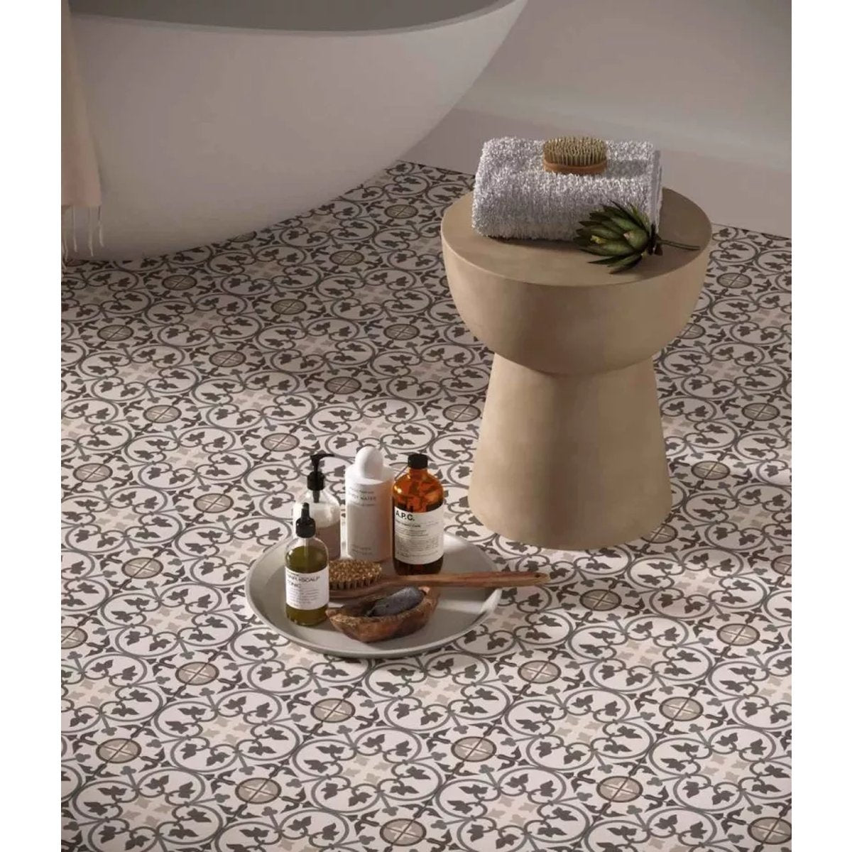 Carrelage Imitation Carreaux De Ciment 20x20 LA VILETTE Adele Bleu