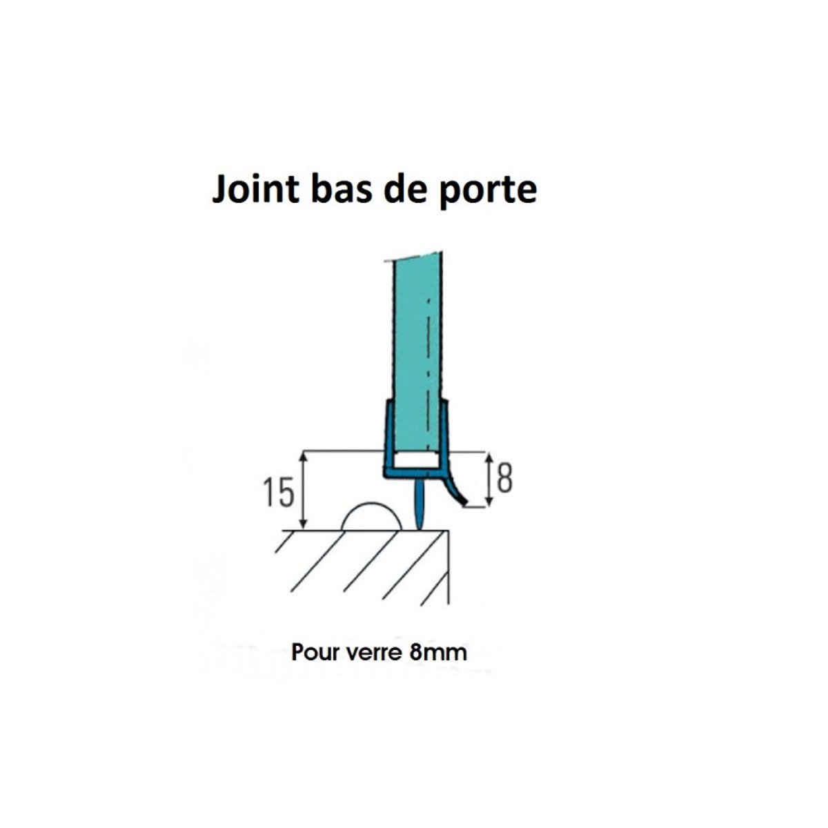 Portes de douche doubles en verre trempé 8mm sur mesure SALOON - Chromé