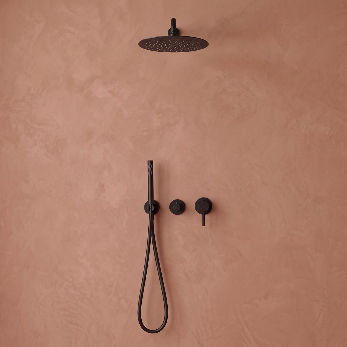 Colonne de douche encastrée noir mate