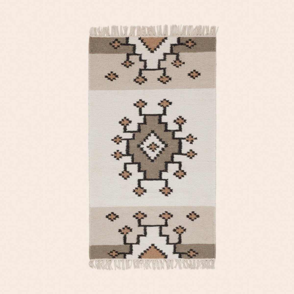 Tapis de sol BOUEKRI naturel et taupe