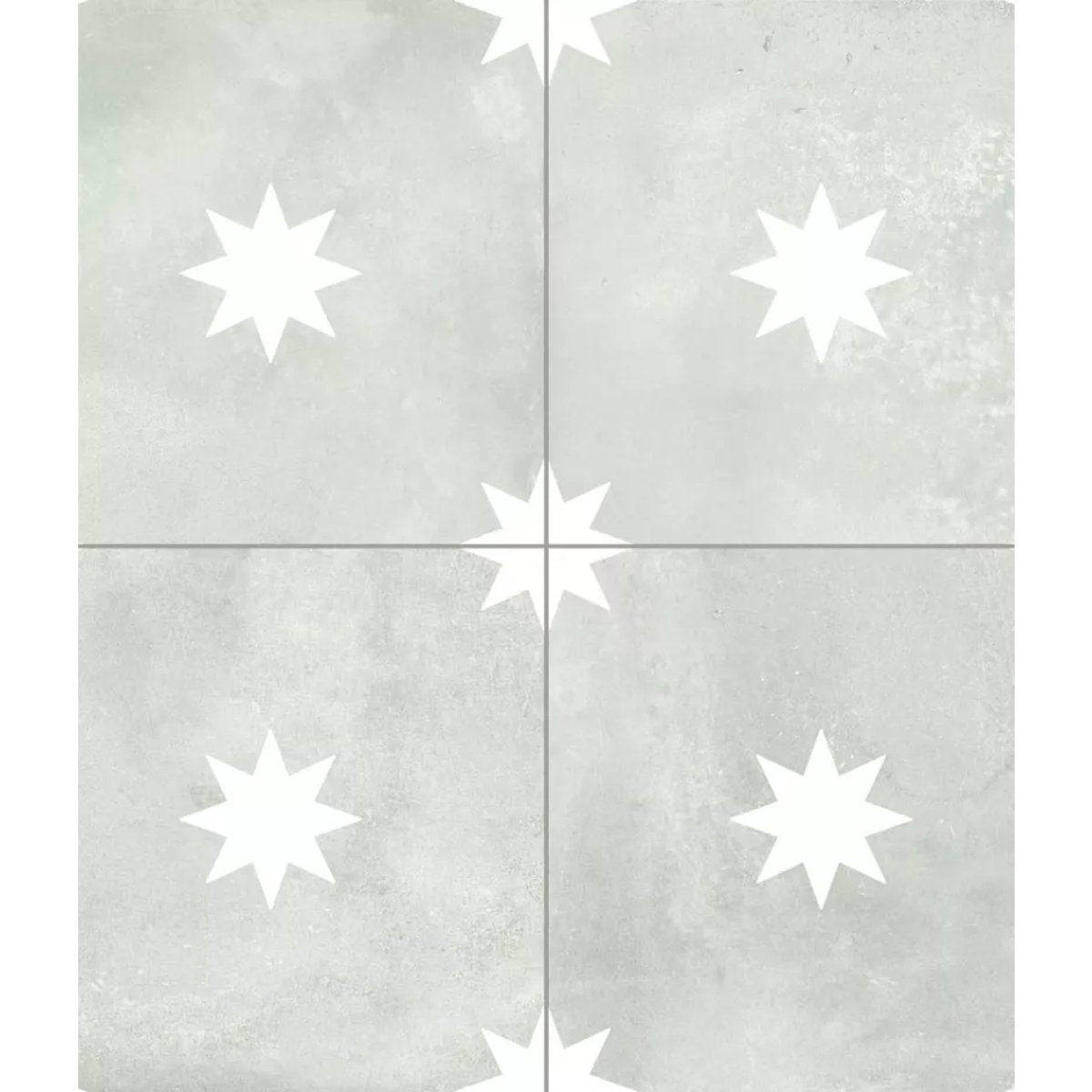 Carrelage Carreaux de Ciment Vert Étoile STAR 44x44 Sage