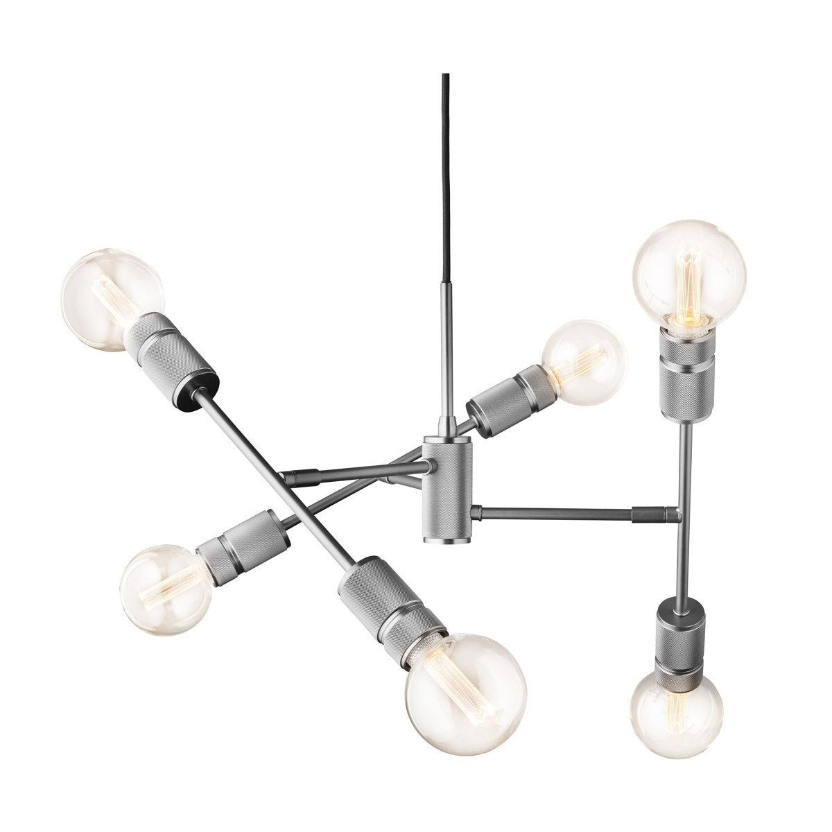 Lustre Halo 6 lumières mini 6 x E14 Ø54 cm – Noir canon