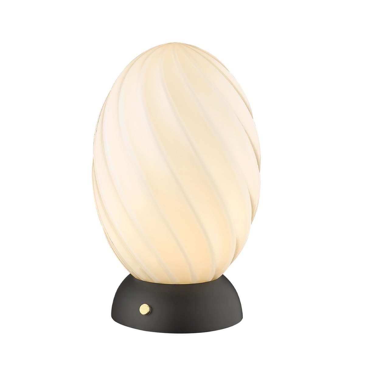 Lampe à poser Twist Oval 1 x G9 – Opale / pied noir