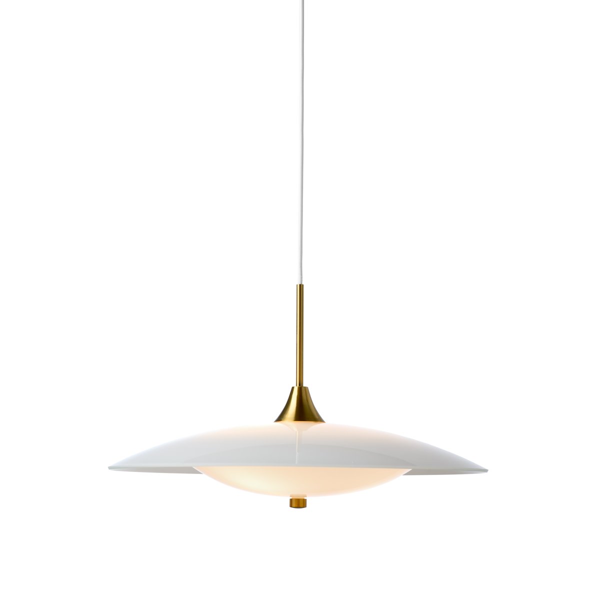 Suspension Baroni Ø46 – Opale / laiton