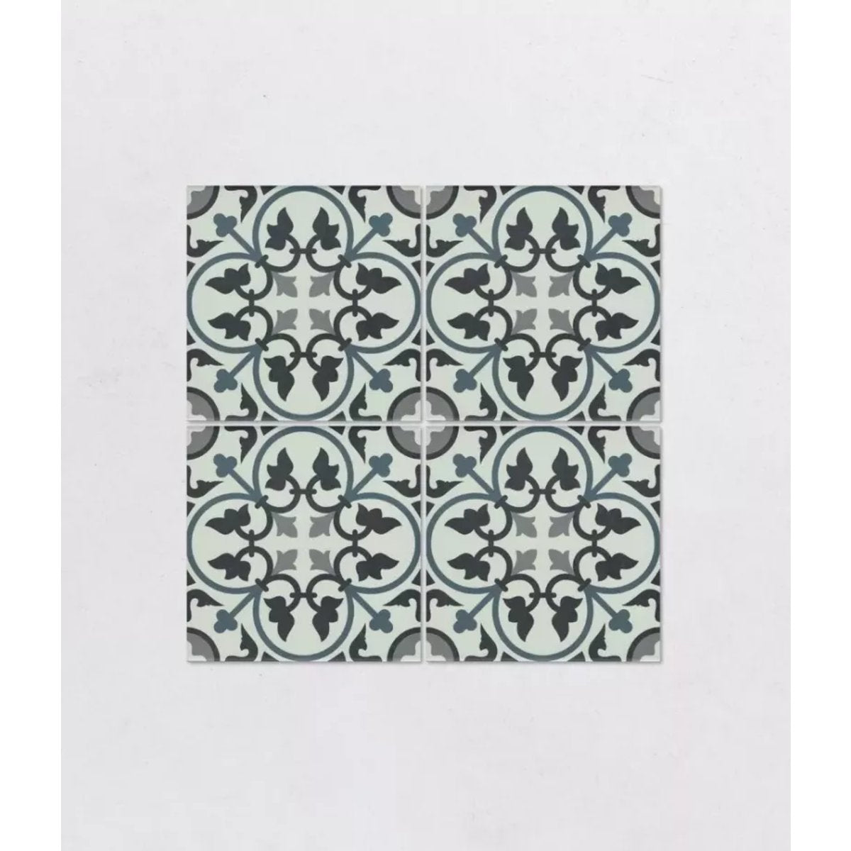 Carrelage Imitation Carreaux De Ciment 20x20 LA VILETTE Adele Bleu