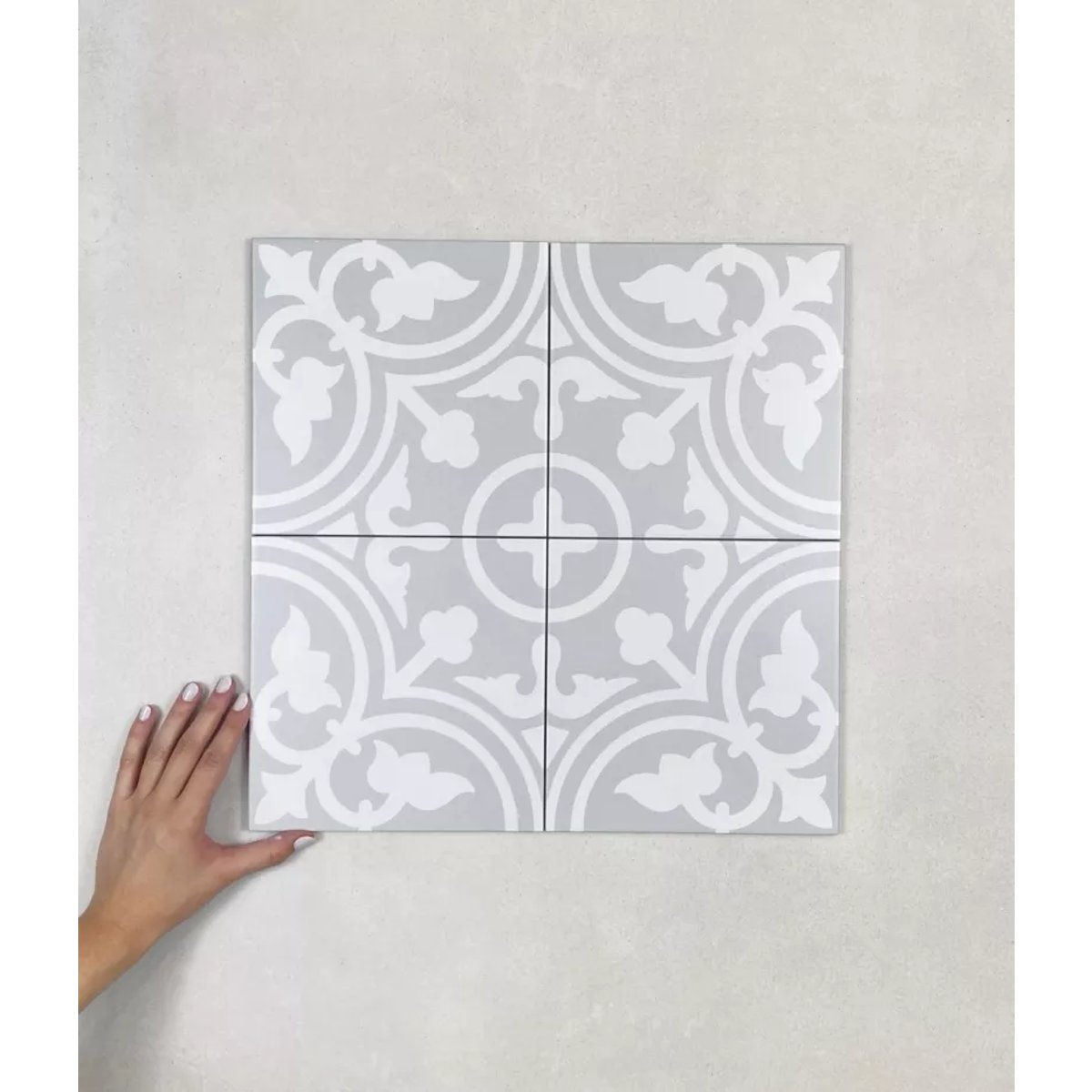 Carrelage Carreaux de Ciment LA MADELEINE 20x20 Flavie Gris