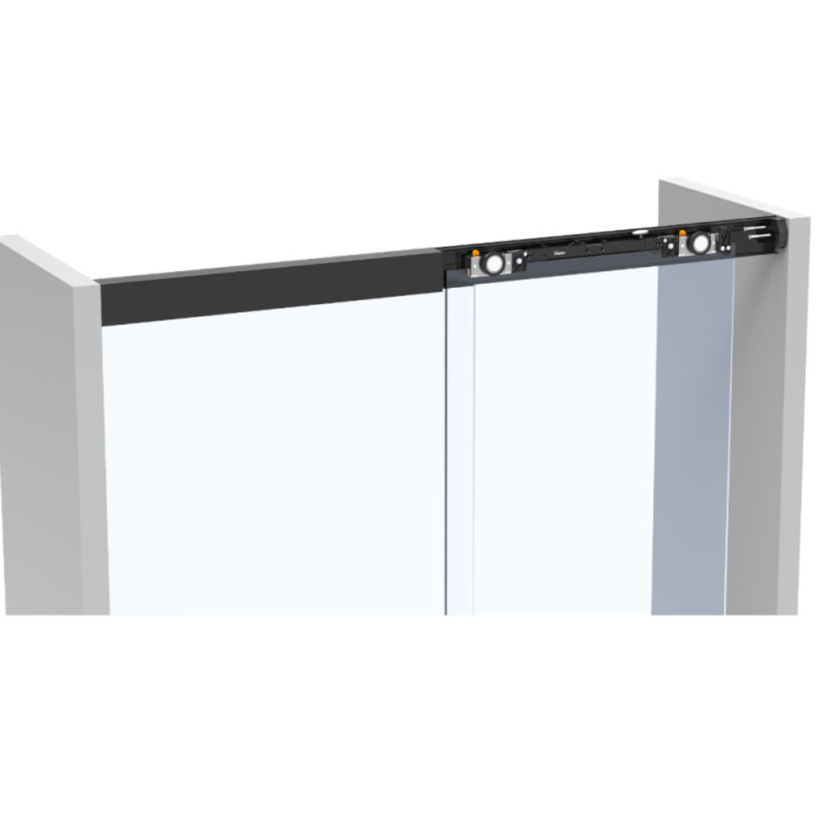 Paroi de douche coulissante Verre-Mur DOLCE SANHECO sur mesure - Laiton Brossé