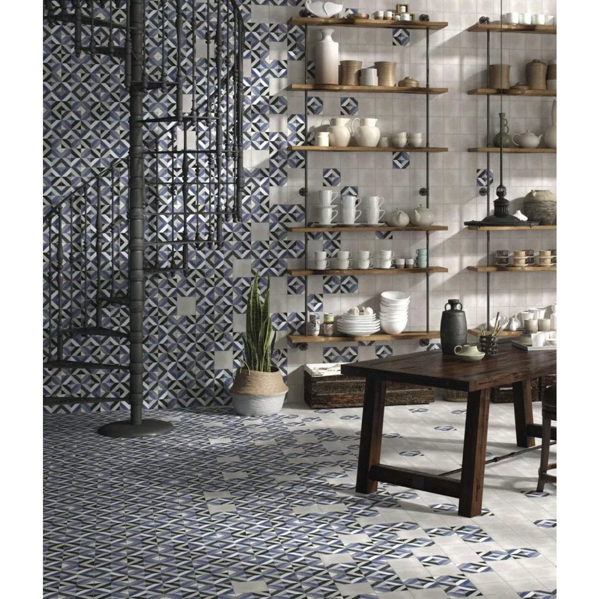 Carrelage Carreaux de Ciment FLEUR 15x15 Geraldine