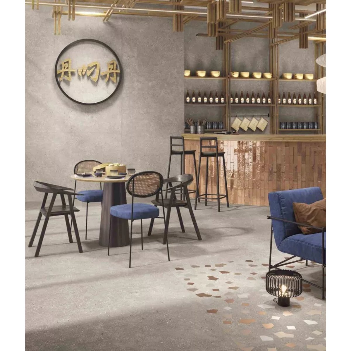 Carrelage Effet Terrazzo RICETTA 90x90 Rectifié Tortora