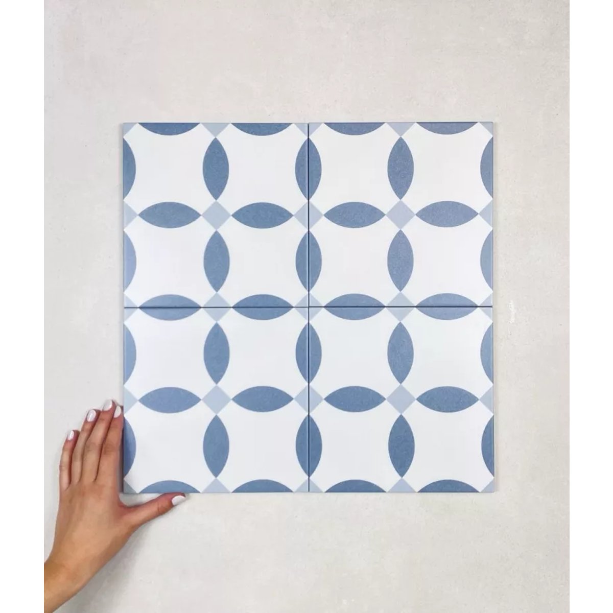 Carrelage Carreaux de Ciment LA MADELEINE 20x20 Syrah Bleu