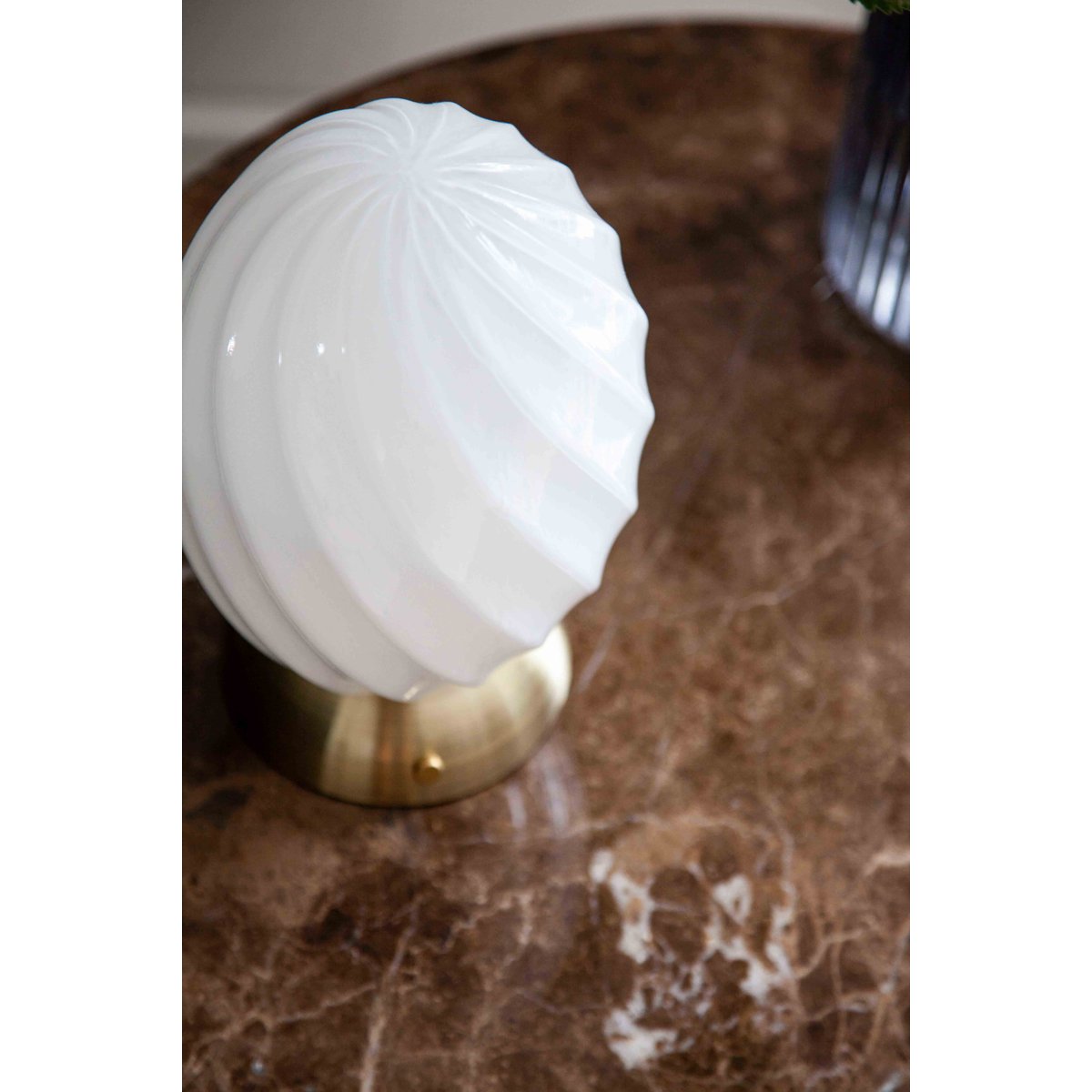 Lampe à poser Twist Oval 1 x G9 – Opale / laiton antique