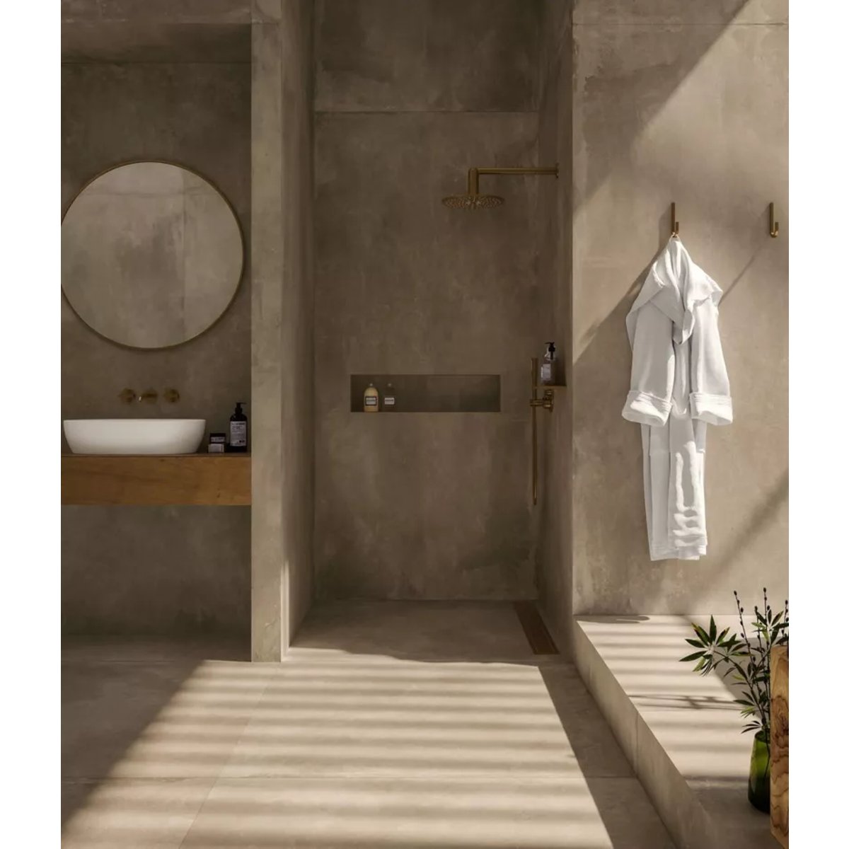 Carrelage Effet Béton AZUMA UP 120x120 Taupe rectifié