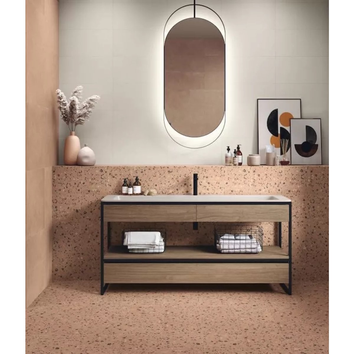 Carrelage effet Terrazzo COCCIO 60x60 rectifié Gobi