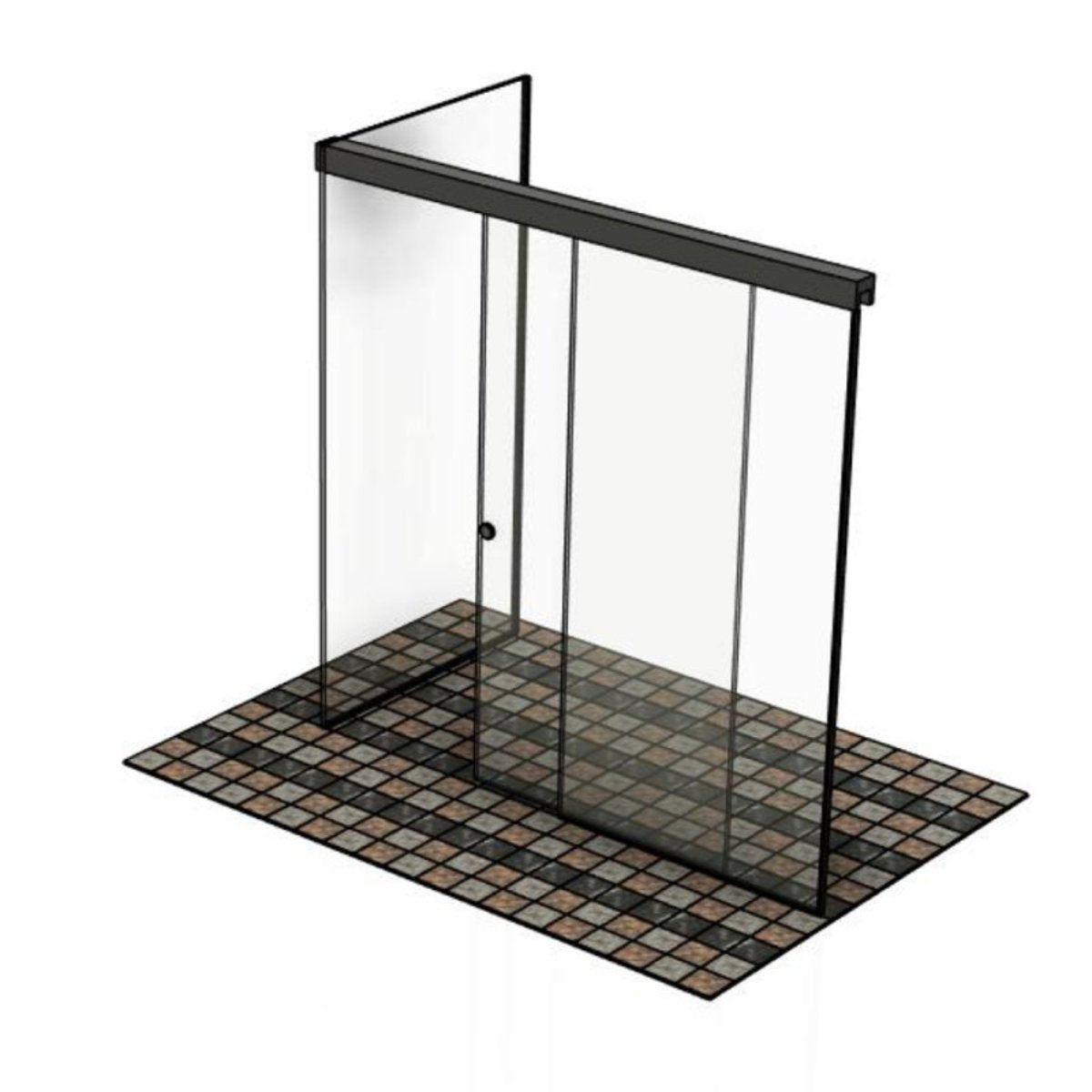 Paroi de douche coulissante Verre-Mur DOLCE SANHECO sur mesure - Inox