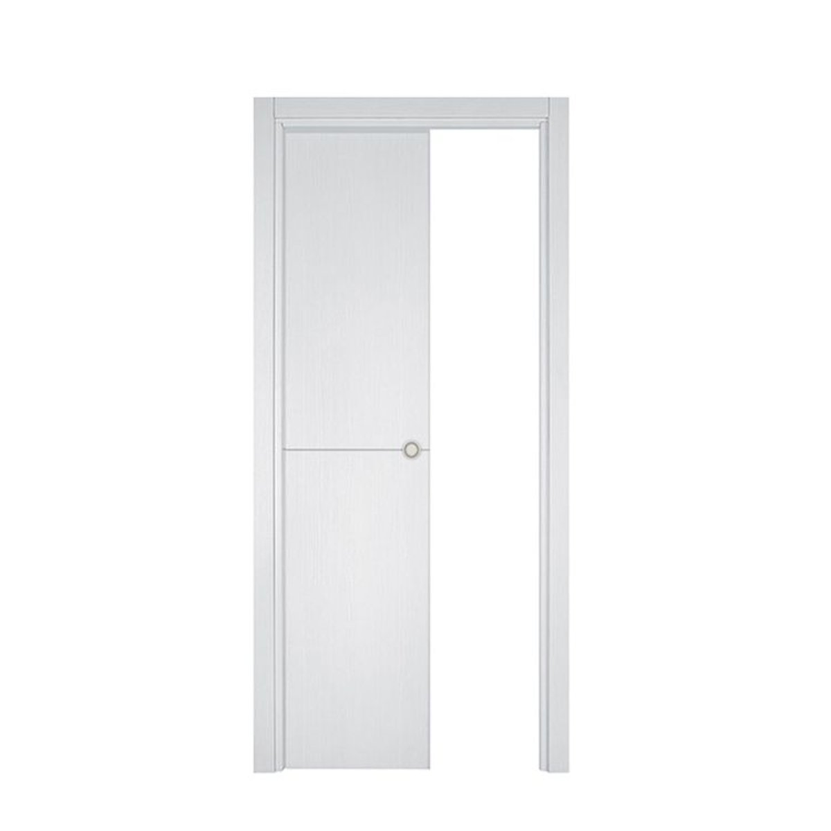 Porte coulissante galandage Riva - Chêne blanc