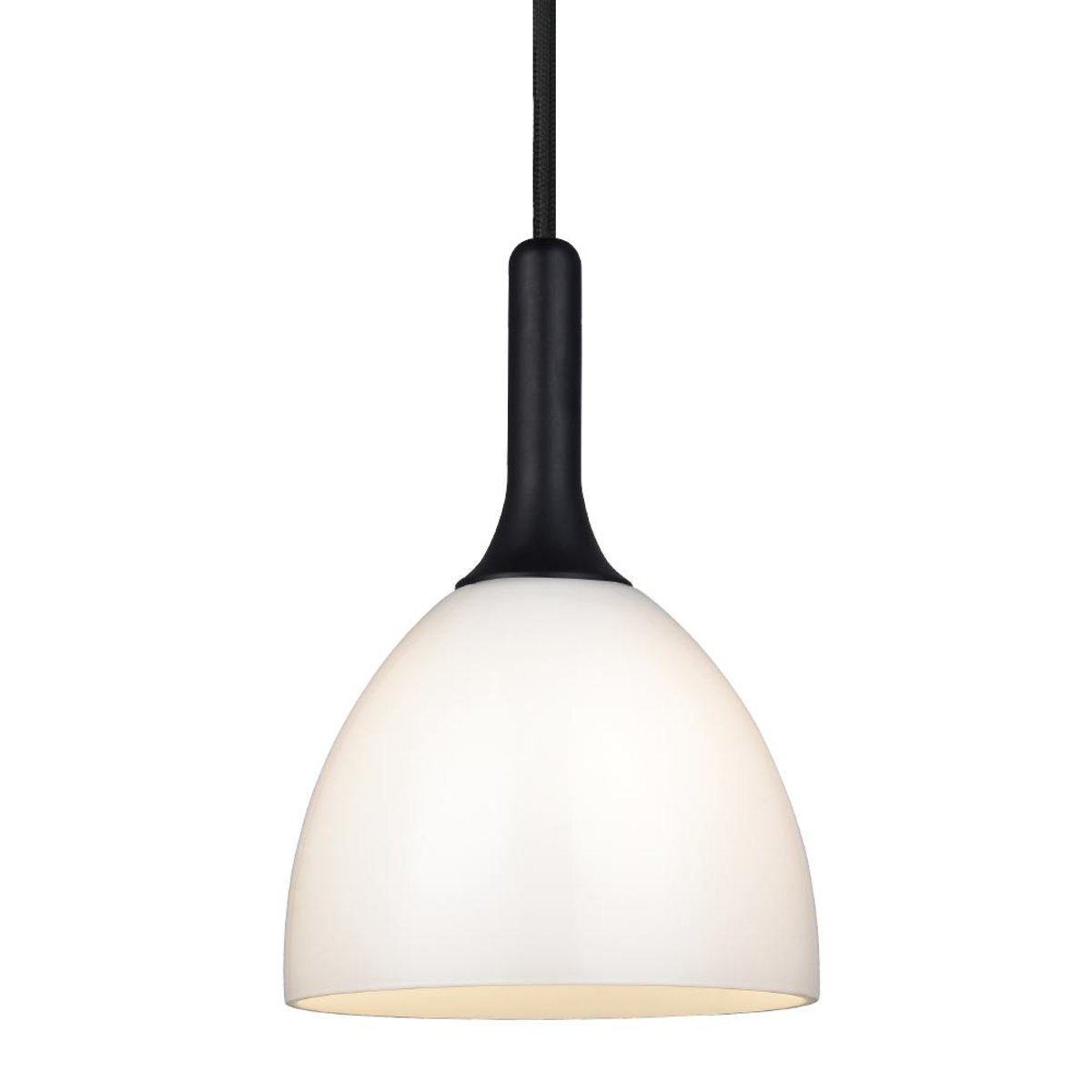 Suspension Bellevue Ø14 G9 – Opale / bois noir