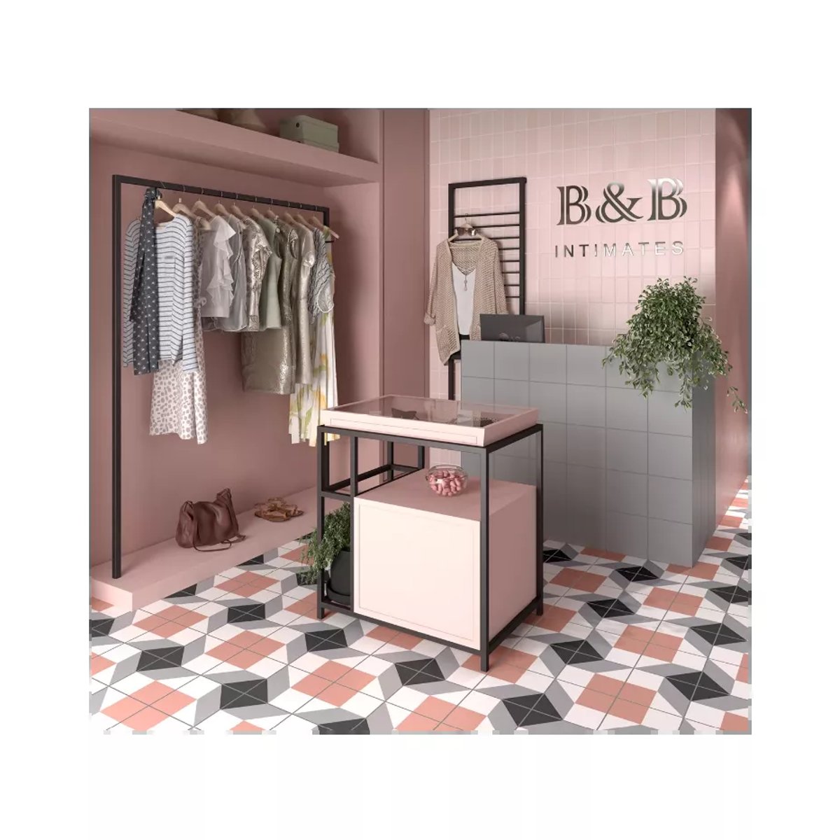 Carrelage Carreaux de Ciment BAUHOME 20x20 Karo Cold