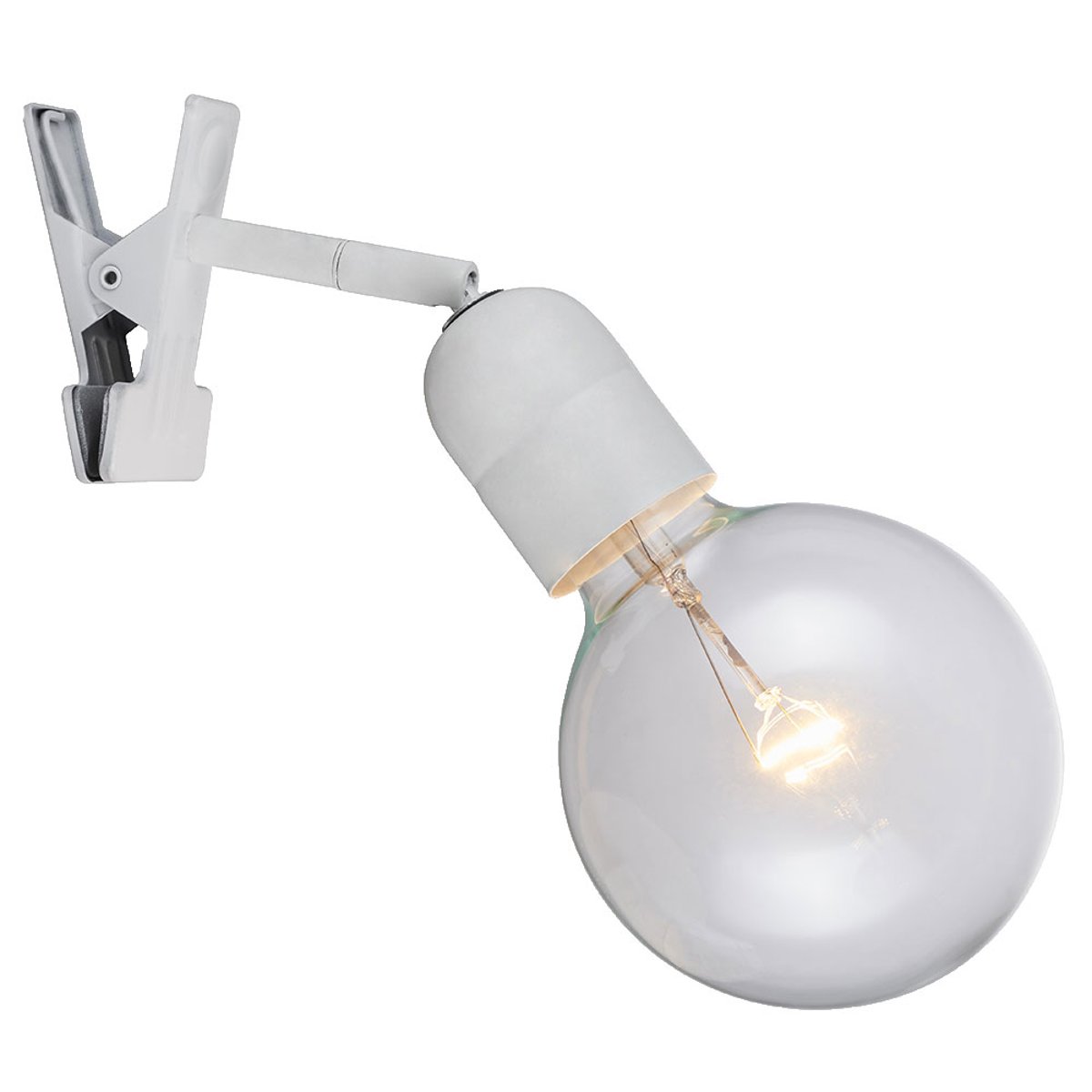 Lampe à pince Elegance E27 – Blanc