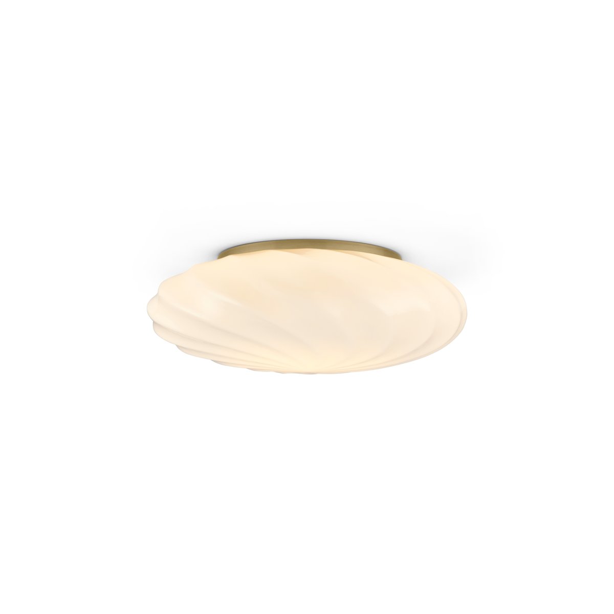 Applique / plafonnier Twist Ø35 G9 – Opale / laiton antique