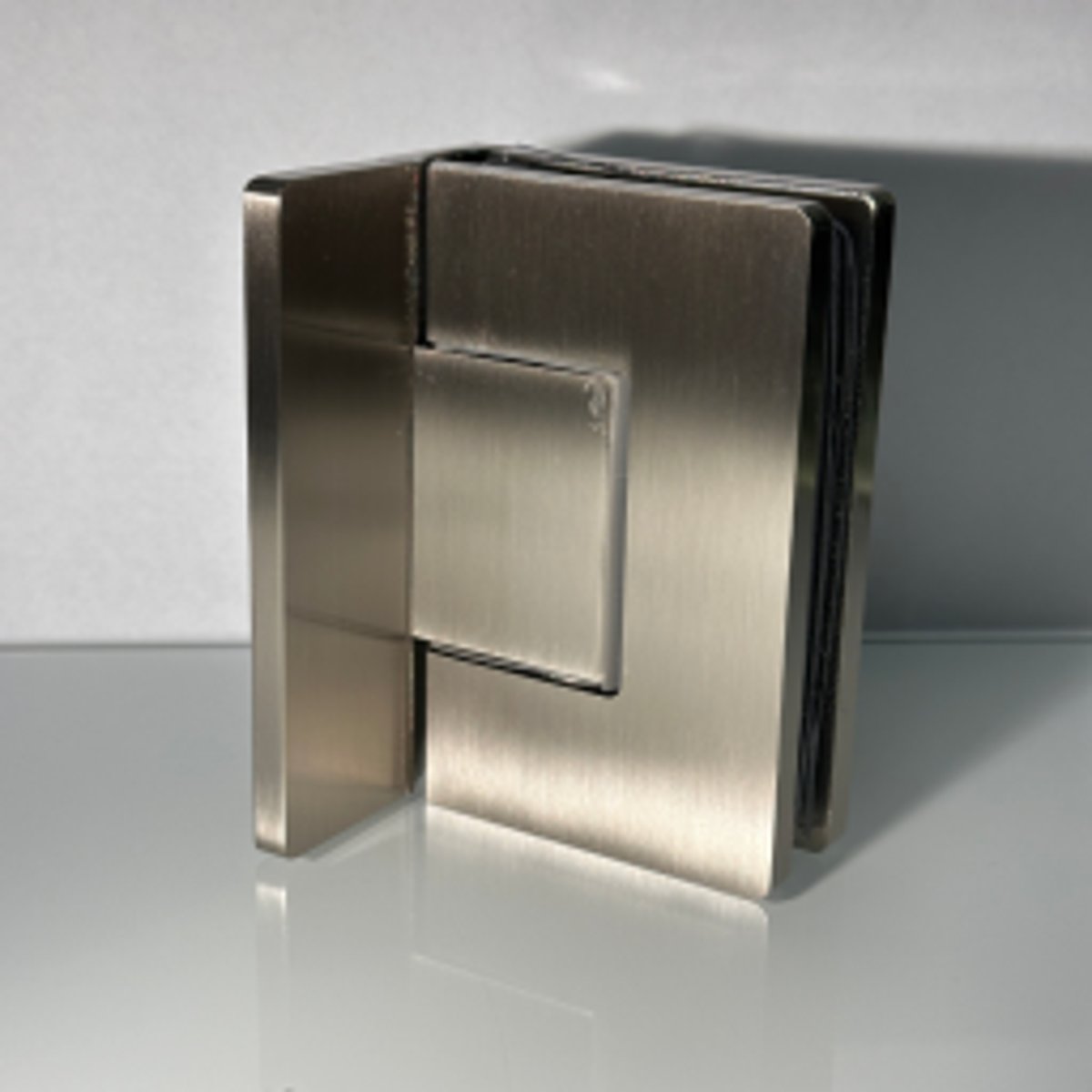 Porte de douche pivotante en verre trempé 8mm sur mesure TRIGO - Inox Brossé