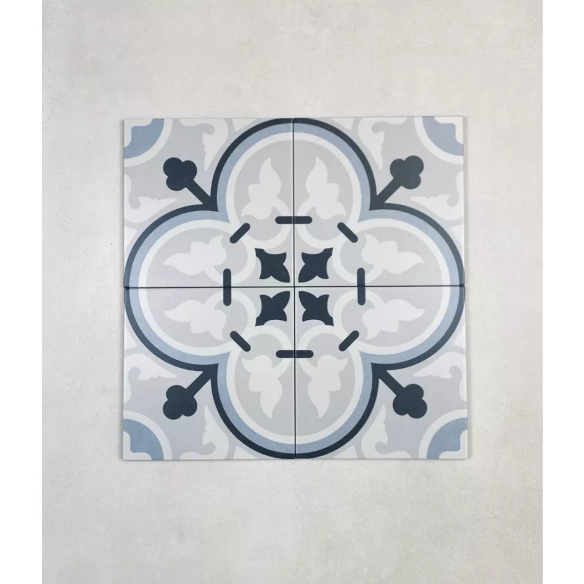 Carrelage Carreaux de Ciment LA MADELEINE 20x20 Flavie Bleu
