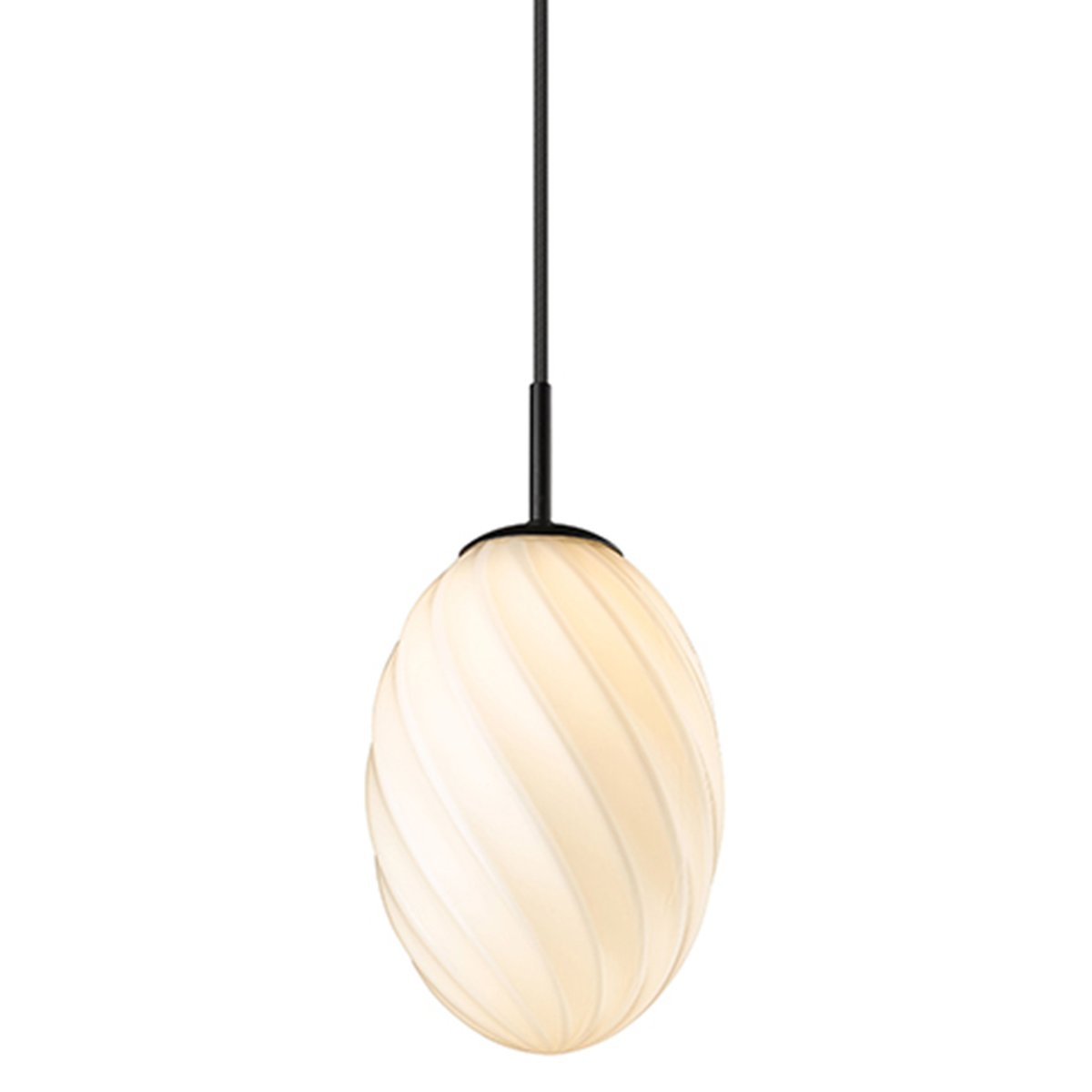 Suspension Twist Ø15 cm G9 – Opale / laiton antique