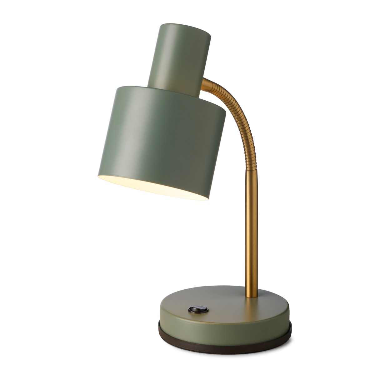 Lampe à poser Vogue E27 – Eucalyptus doux / laiton antique