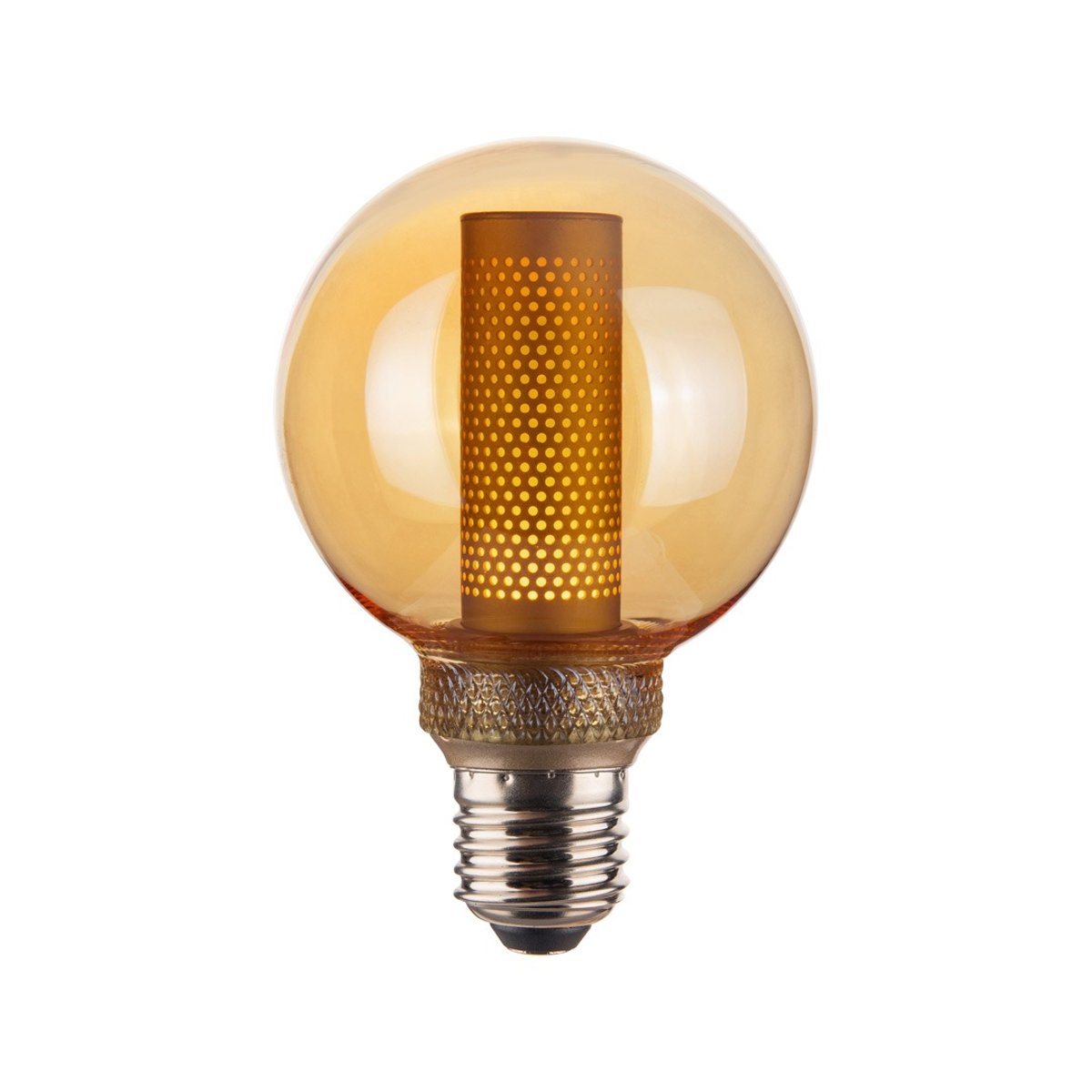Ampoule Colors Core Ø80 mm, variateur 3 niveaux à mémoire – Ambre