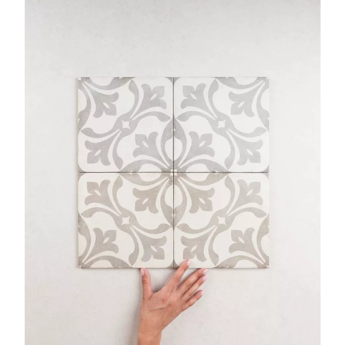 Carrelage Carreaux de Ciment ART NOUVEAU DECOR 20x20 La Rambla Biscuit