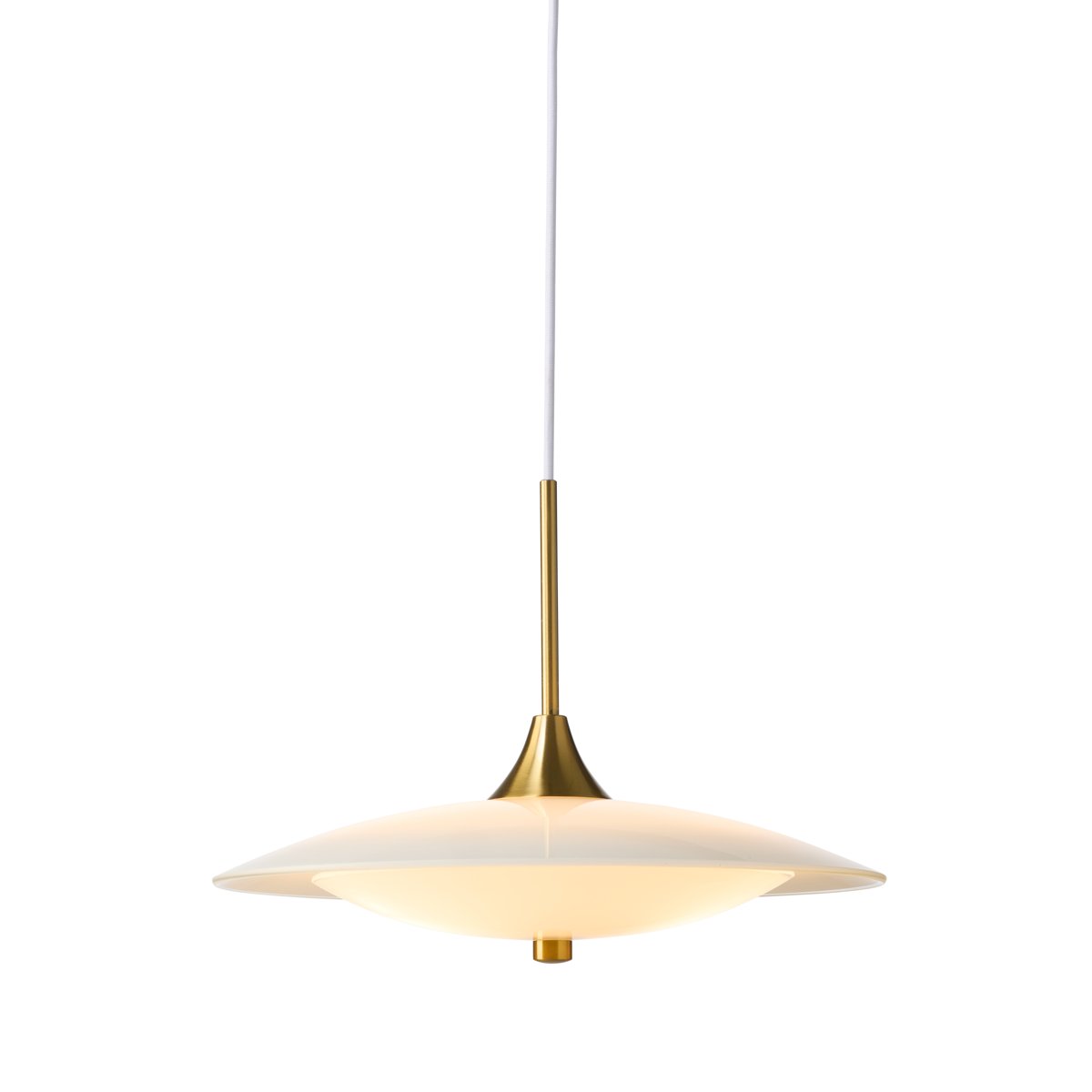 Suspension Baroni Ø35 – Opale / laiton