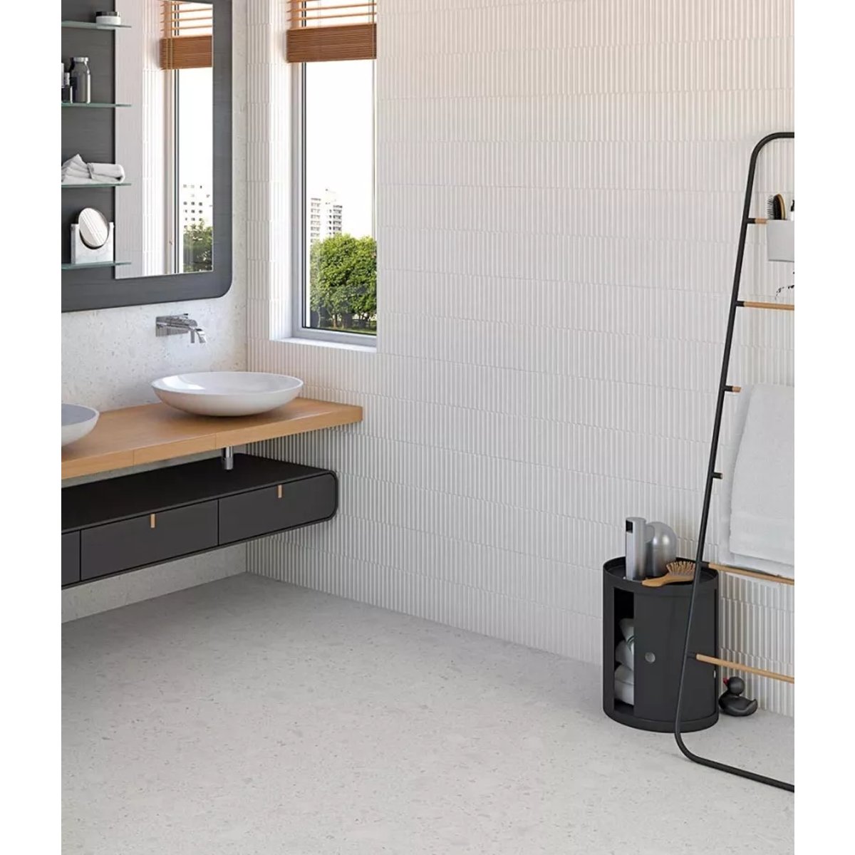 Carrelage Effet Terrazzo STRACCIATELLA 80x80 rectifié Miscela Nacar