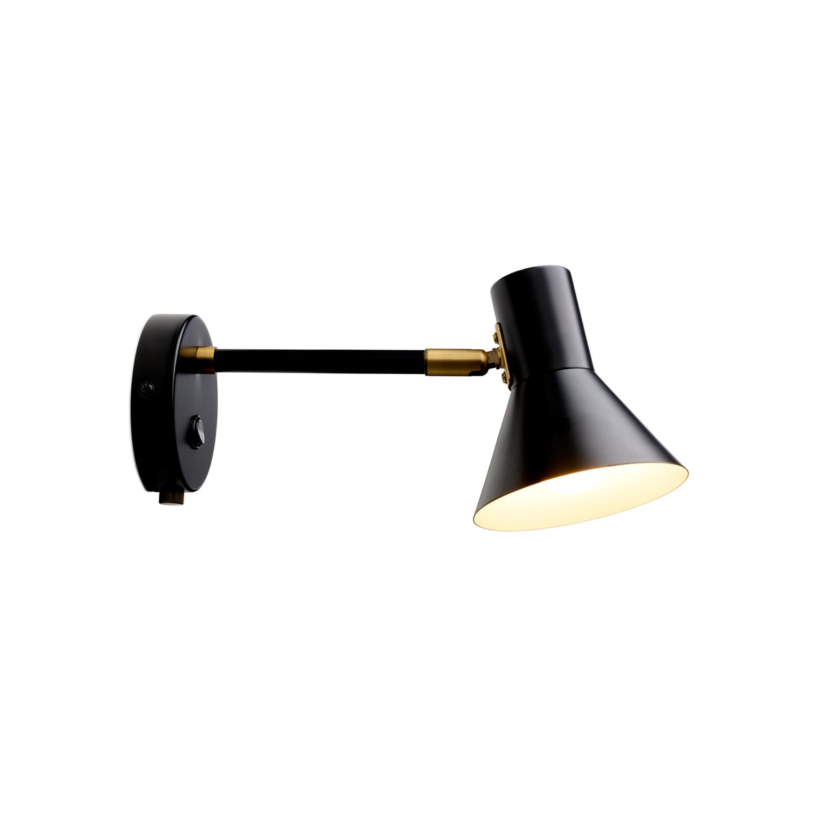 Applique Style E27 – Noir / laiton antique