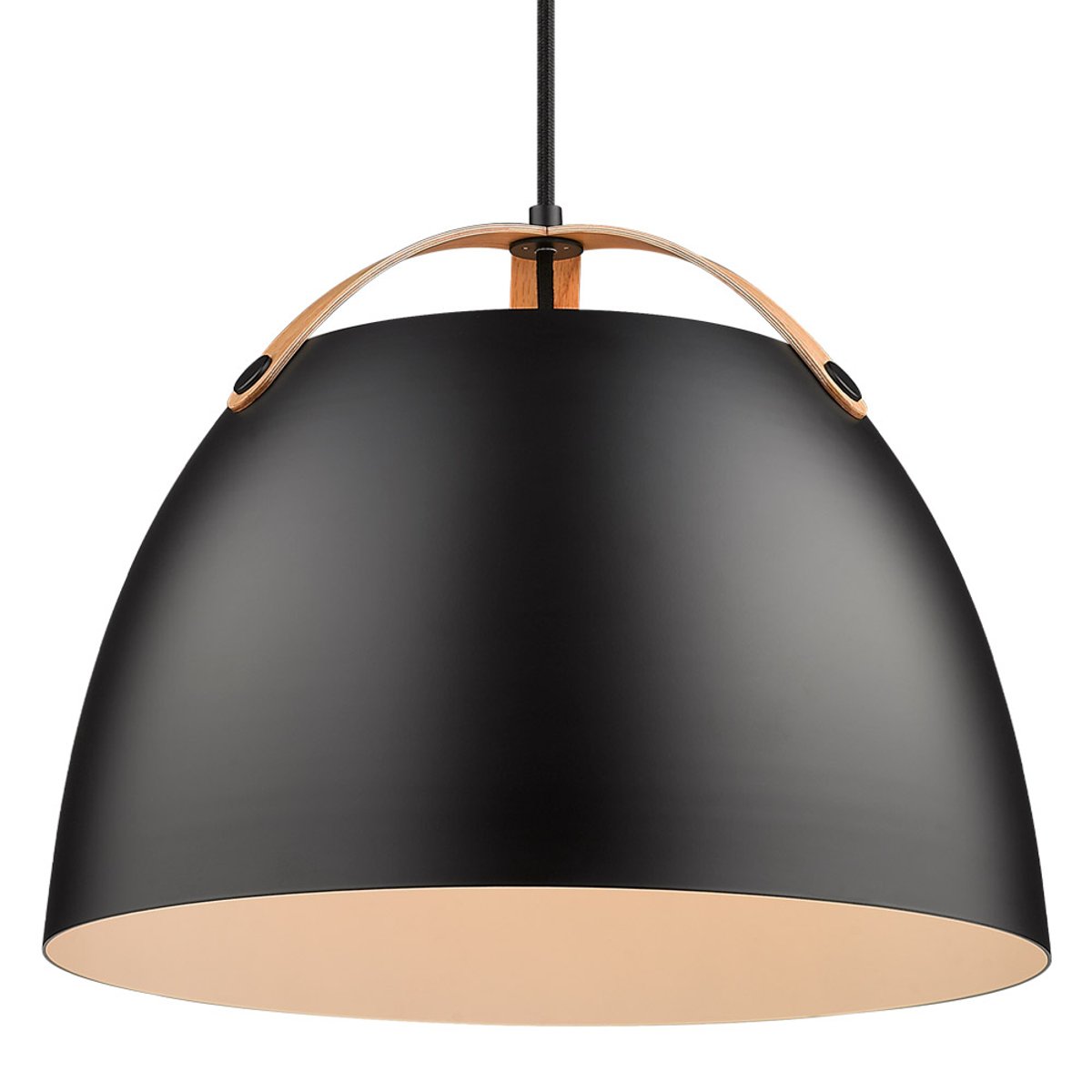 Suspension Oslo Ø40 – Noir / chêne
