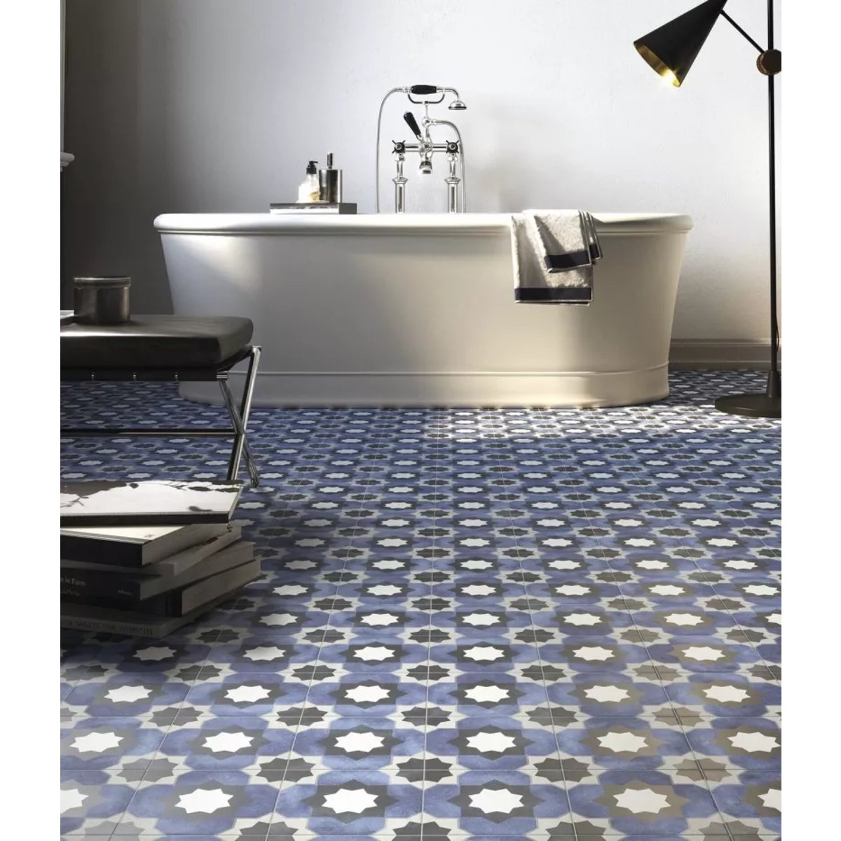 Carrelage Carreaux de Ciment FLEUR 15x15 Janette