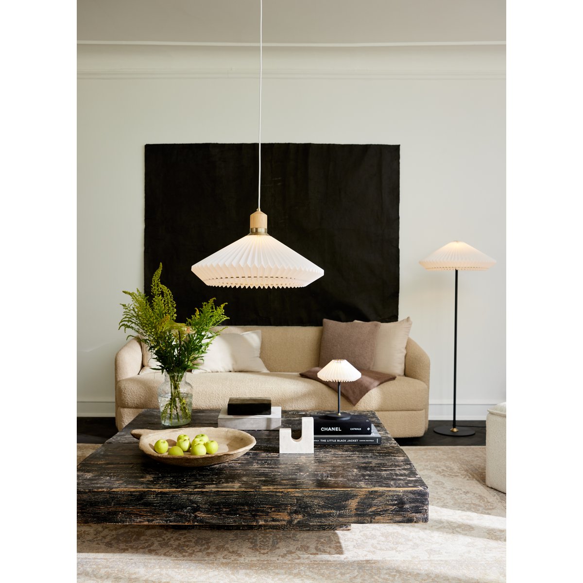 Lampe à poser Paris Ø24 – Blanc pur / noir